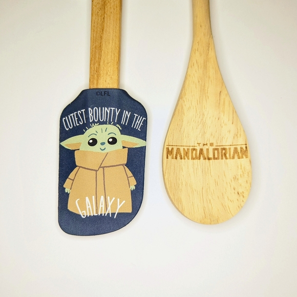 Disney Star Wars Baby Yoda Mandalorian Spatula And Spoon Set (Cutest Bounty) - Picture 3 of 5